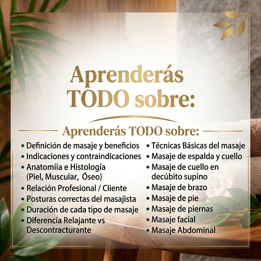 Curso Masajista Profesional