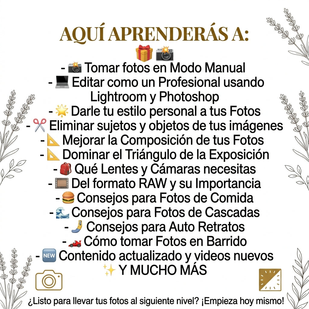 Master Class de Fotografía