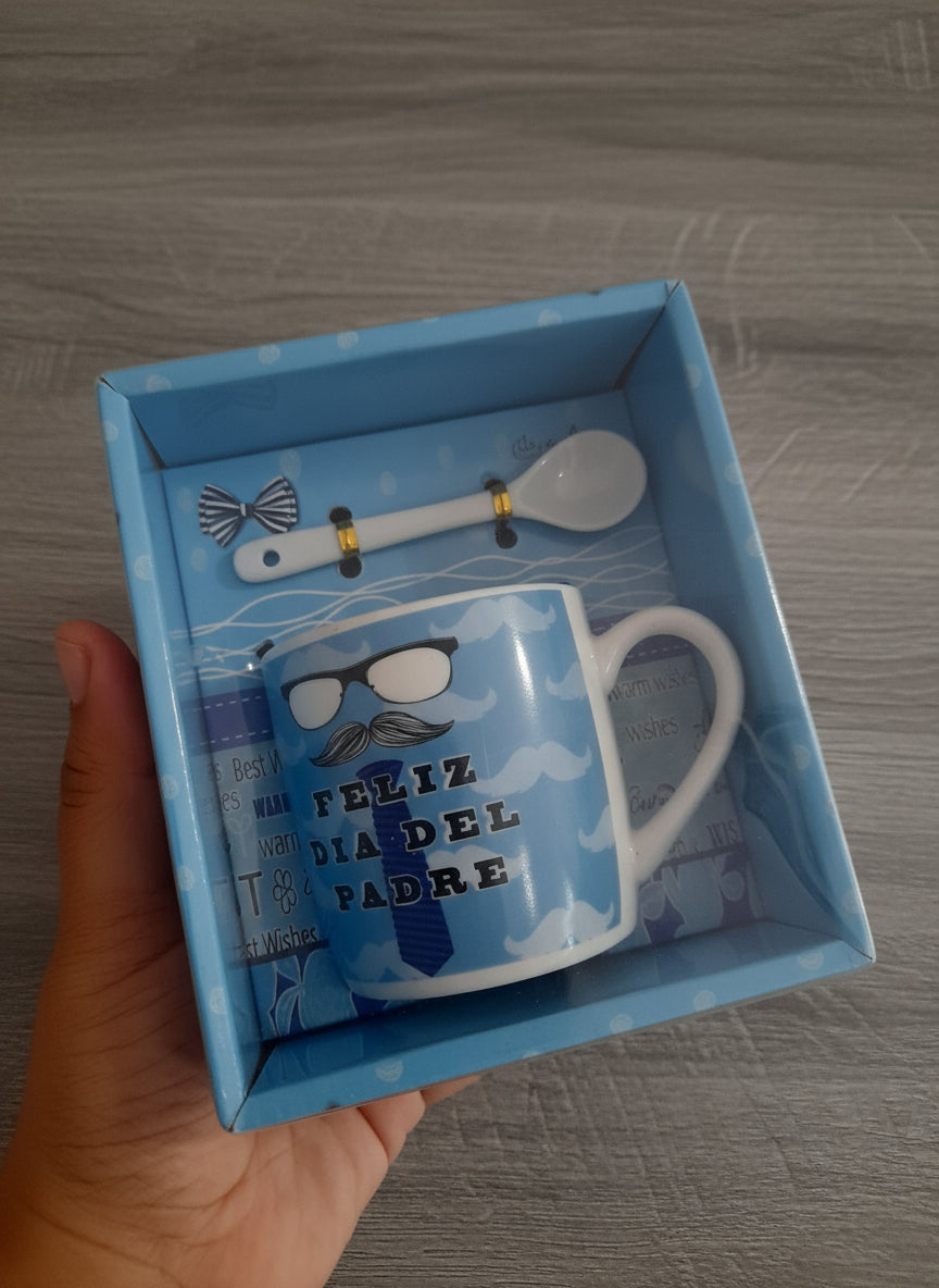 Taza con cuchara papá