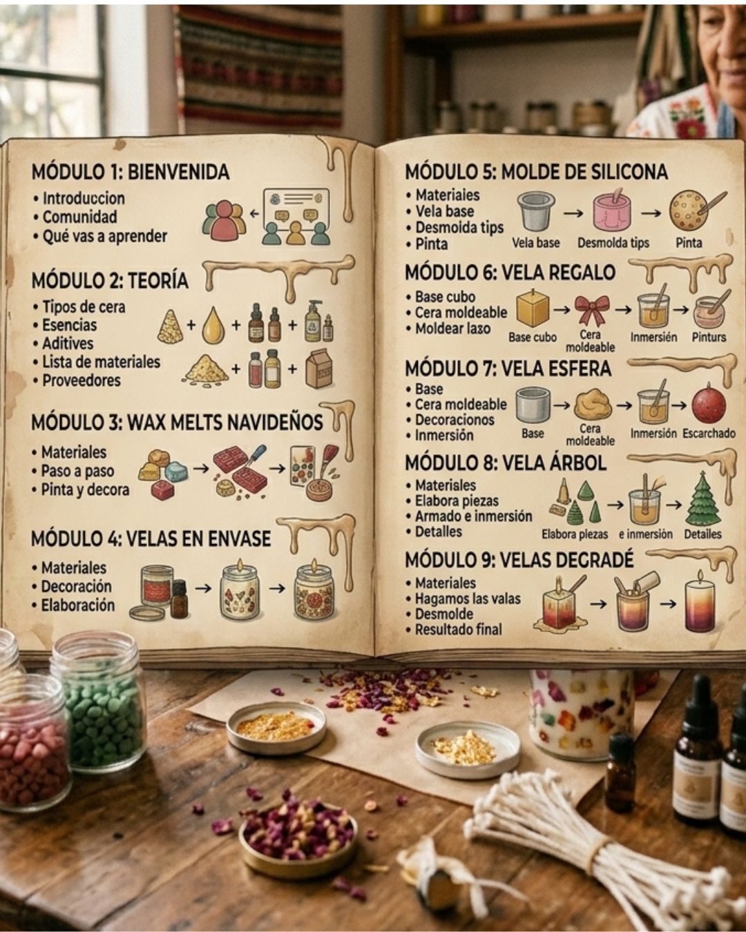 velas navideñas para emprender