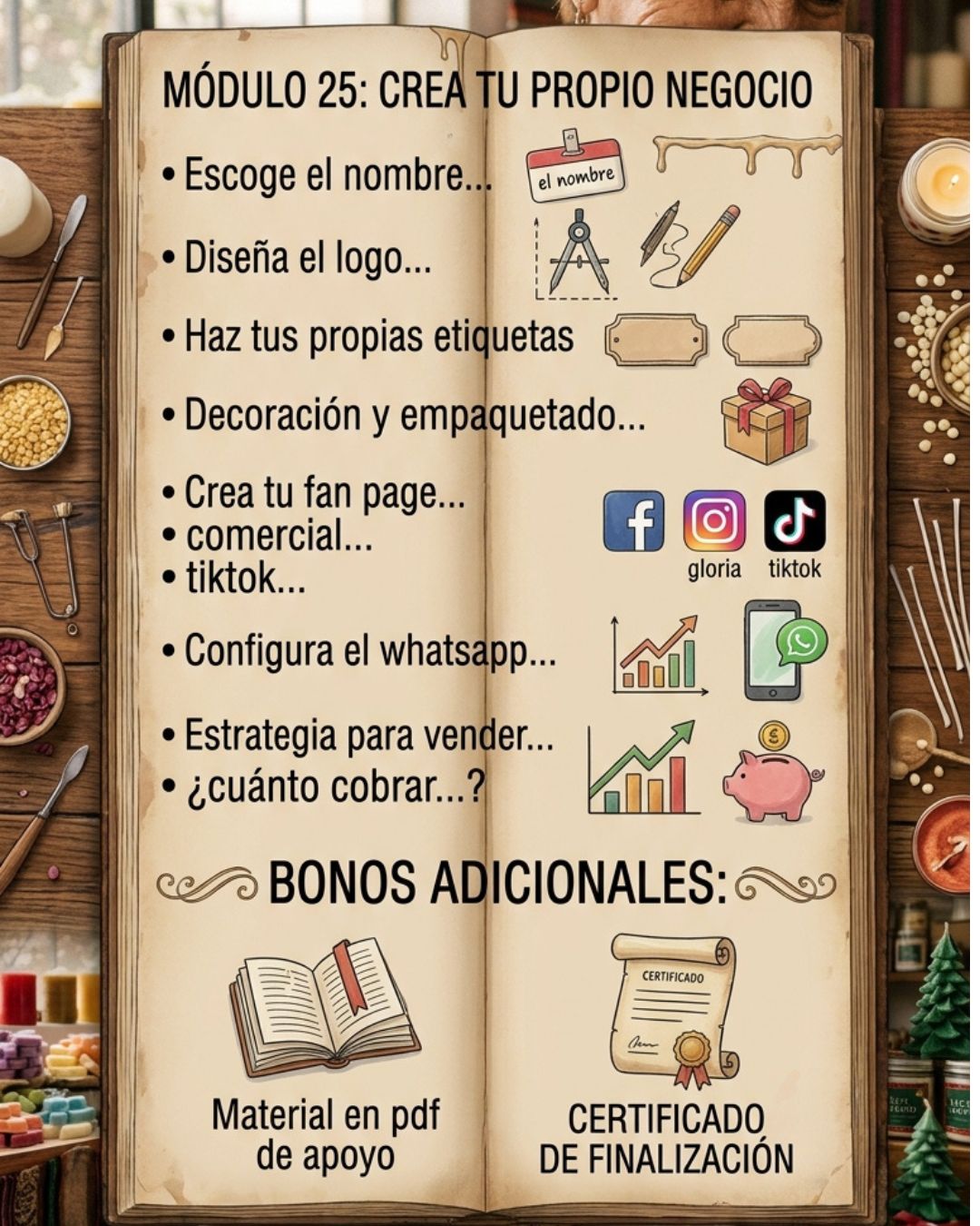 velas navideñas para emprender