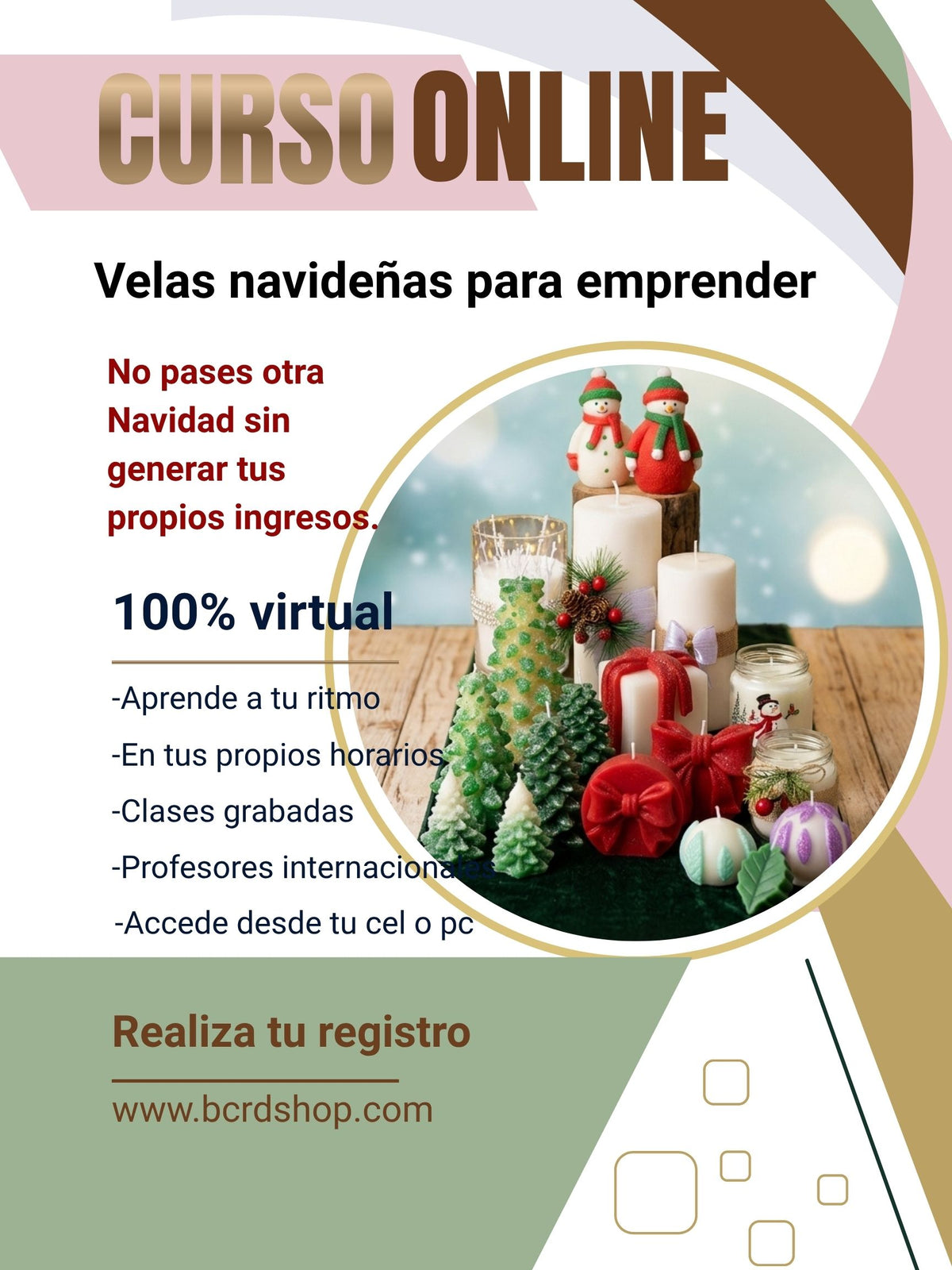 velas navideñas para emprender