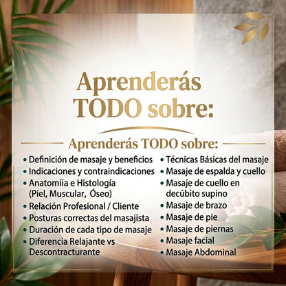 Curso Masajista Profesional