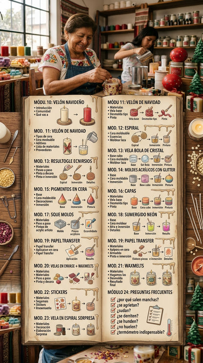 velas navideñas para emprender