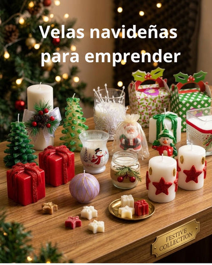 velas navideñas para emprender