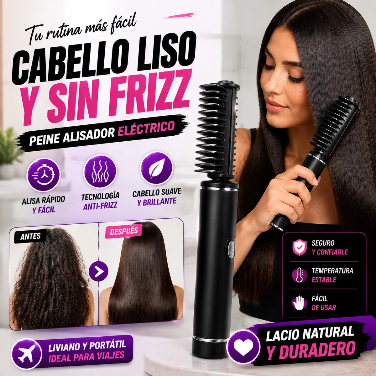 PEINE ALIZADOR DE PELO